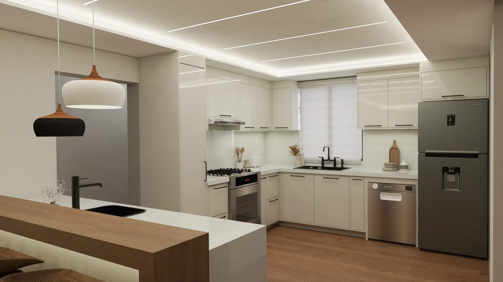 Marble & Walnut Kitchen — view 5
